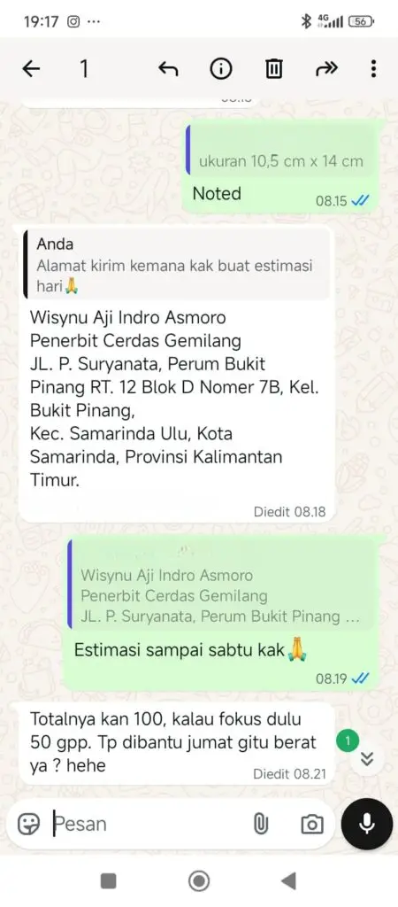 Testimoni Cetak Buku 1
