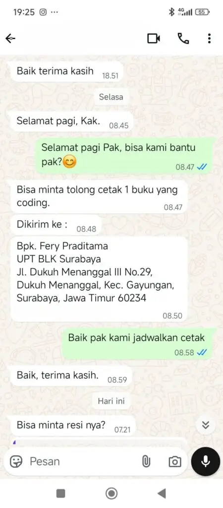Testimoni Cetak Buku 2