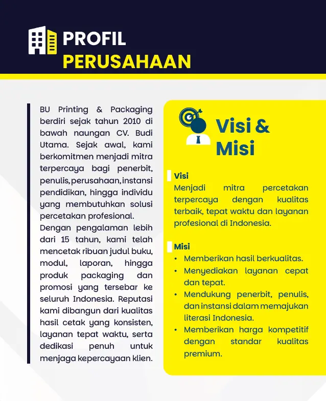 profil perusahaan BU Print