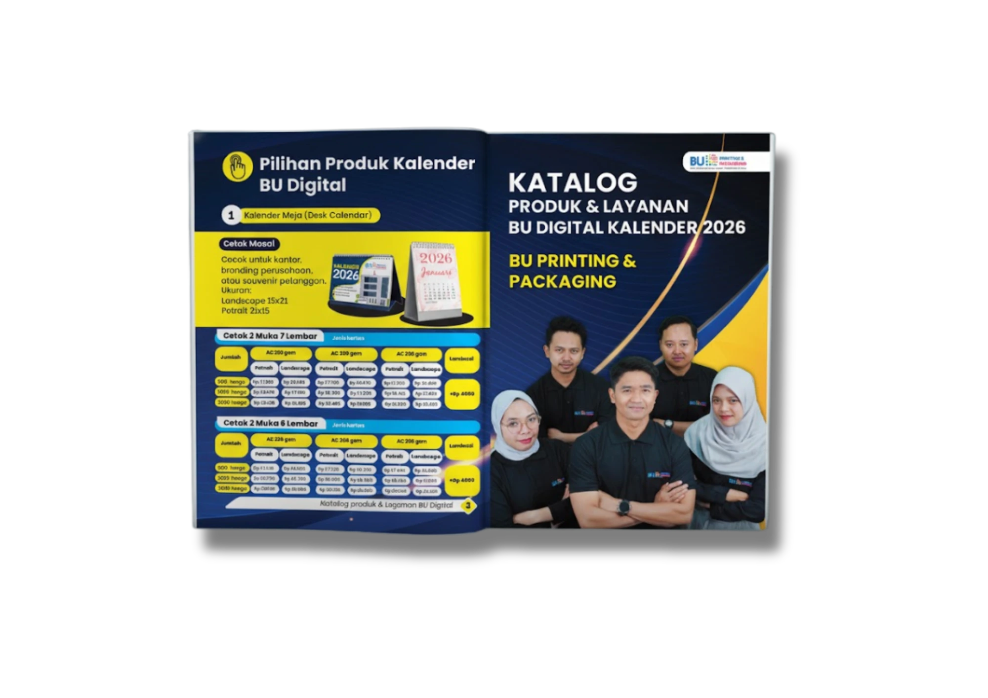 Hero section katalog kalender