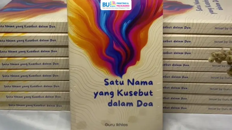 Hasil cetak buku novel