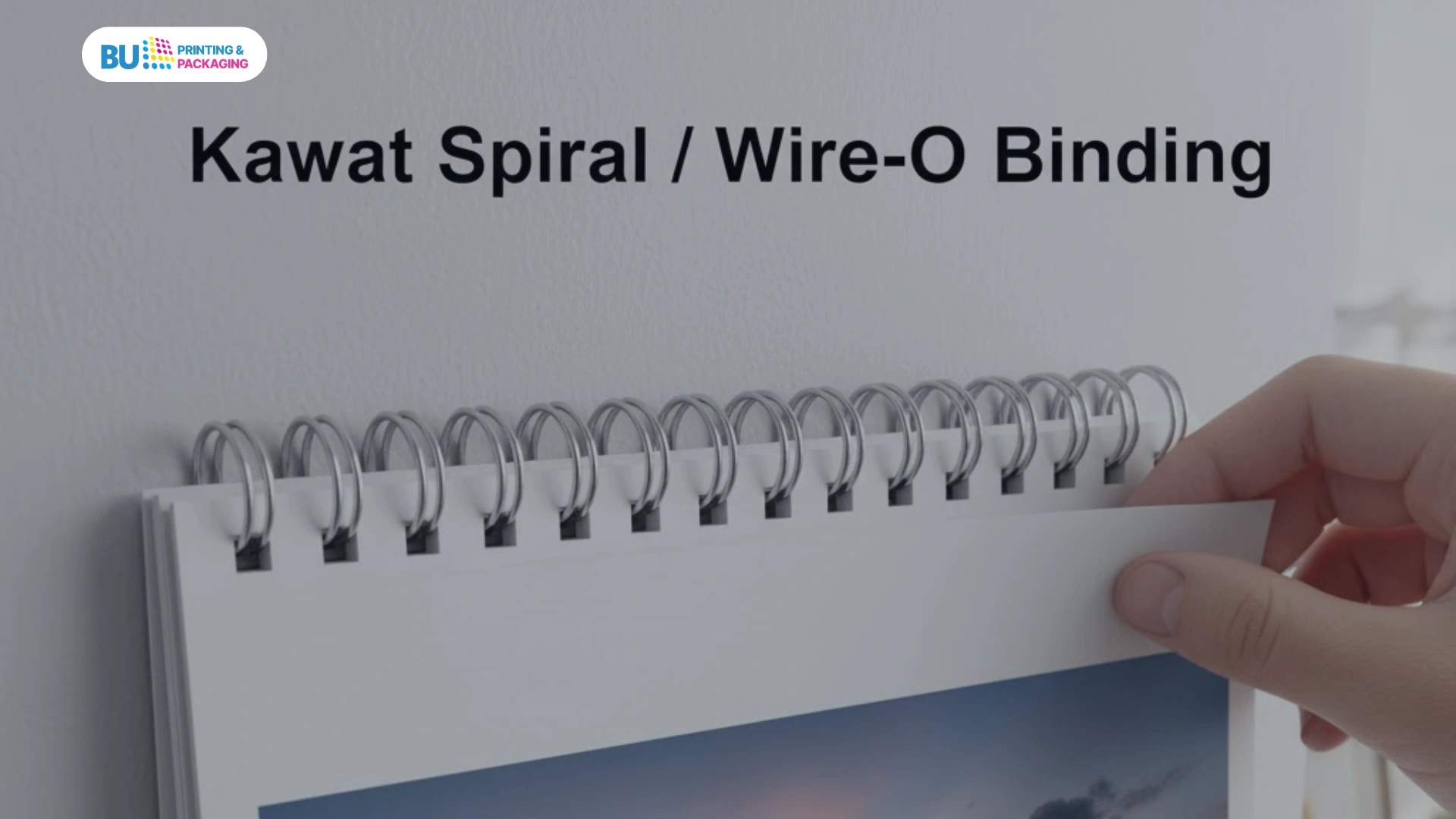 finishing kalender dengan kawat spiral