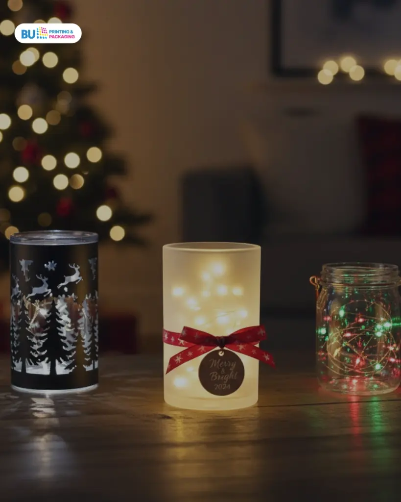 Lampu tumbler LED bertema natal