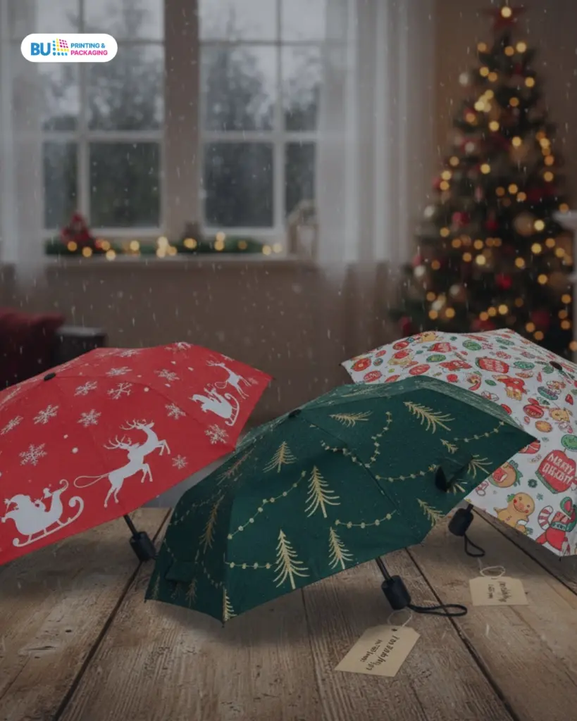Payung bertema natal