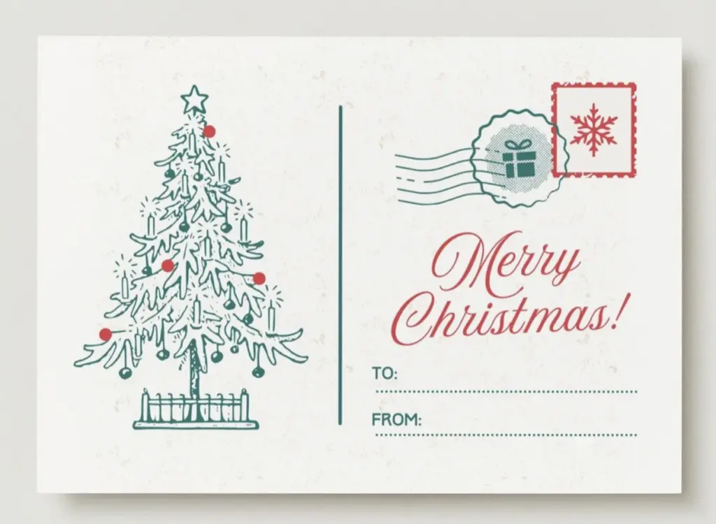 Kartu ucapan Gaya Tipografi Minimalis