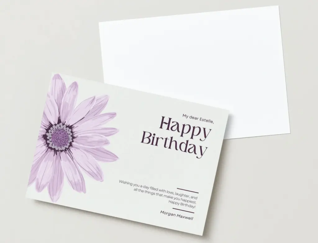 Kartu ucapan Tema Floral Cat Air