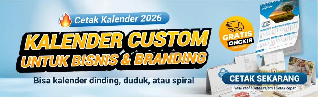 Cetak Kalender Custom Banner sticky