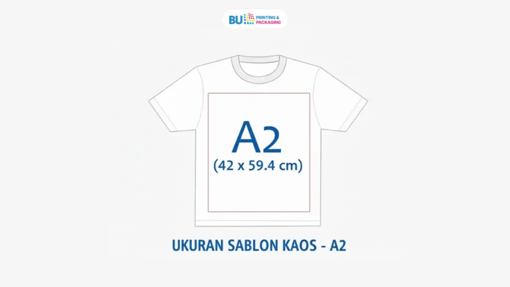 ukuran sablon kaos A2