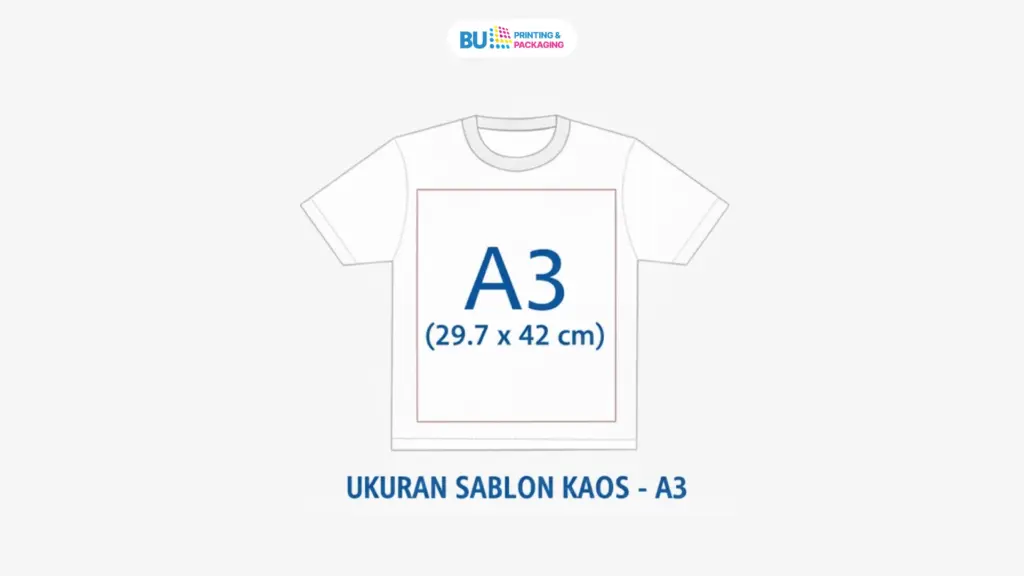 Sablon kaos ukuran A3