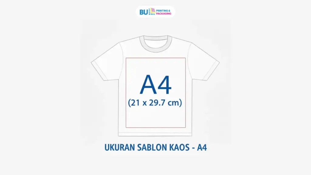 Sablon kaos ukuran A4