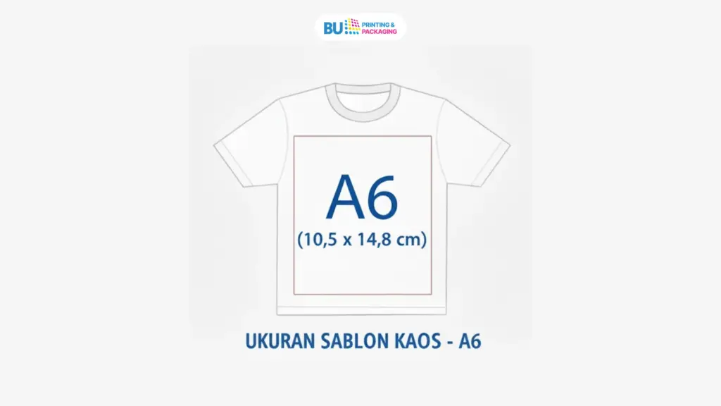 Sablon kaos ukuran A6