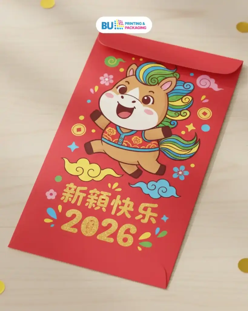 Desain Angpao Ilustrasi Shio Kartun