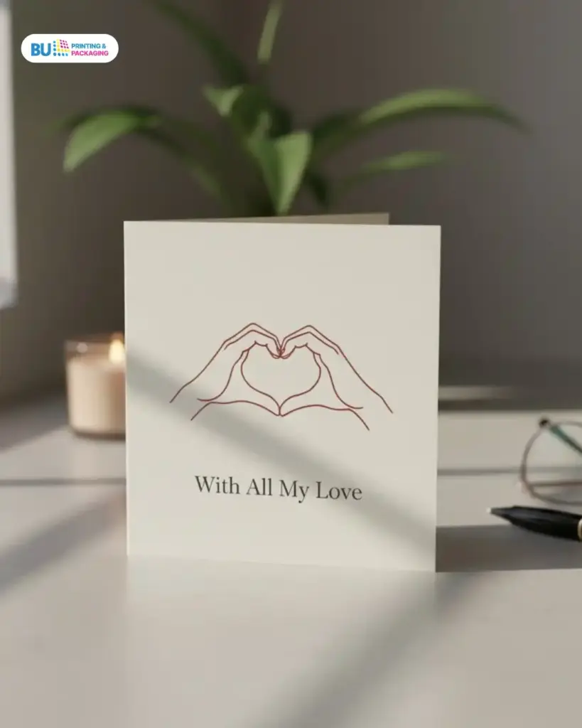 Kartu ucapan valentine berbentuk persegi