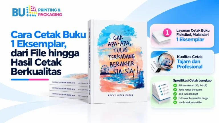Cara Cetak Buku 1 Eksemplar, dari File hingga Hasil Cetak Berkualitas