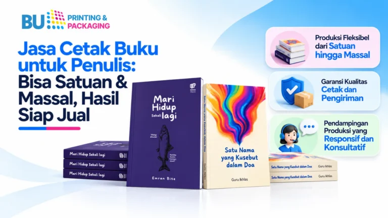 Jasa Cetak Buku untuk Penulis Bisa Satuan & Massal, Hasil Siap Jual