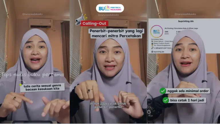 Kolaborasi Rurureadbooks x BU Printing terkait nulis dan cetak buku sendiri