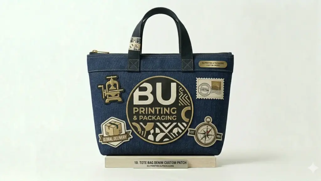 Desain Tote Bag Denim Custom Patch