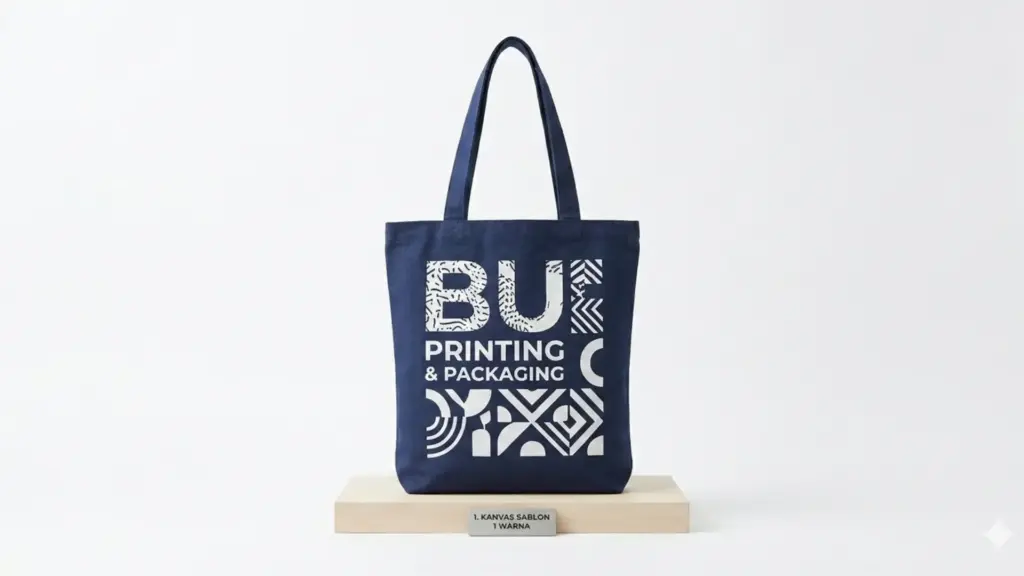 Desain Tote Bag Kanvas Sablon 1 Warna