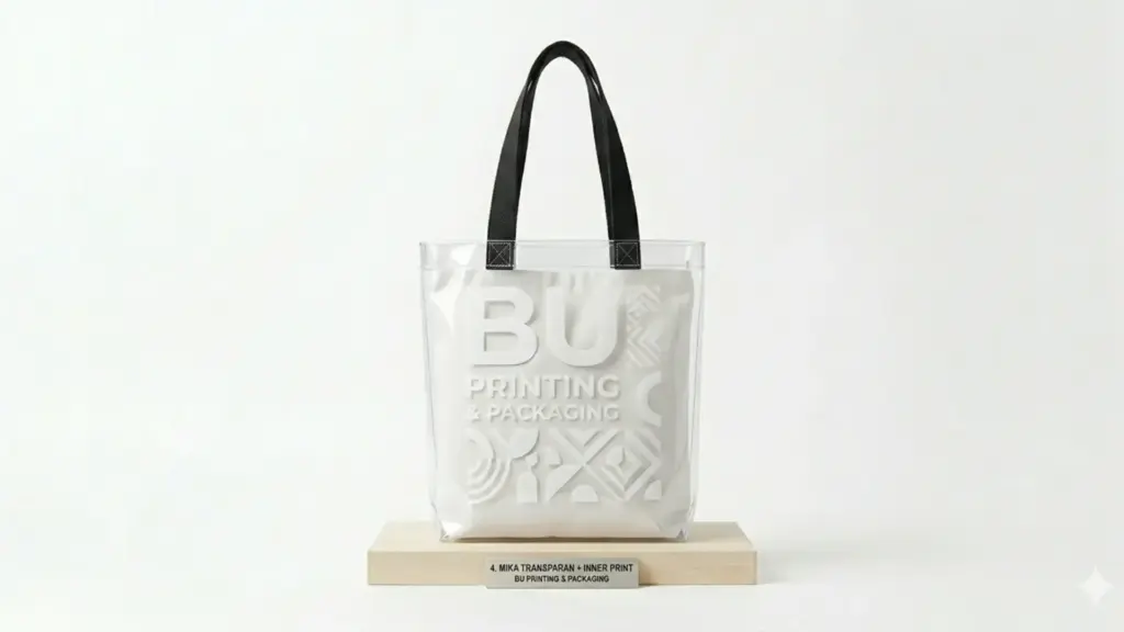 Desain Tote Bag Mika Transparan + Inner Print
