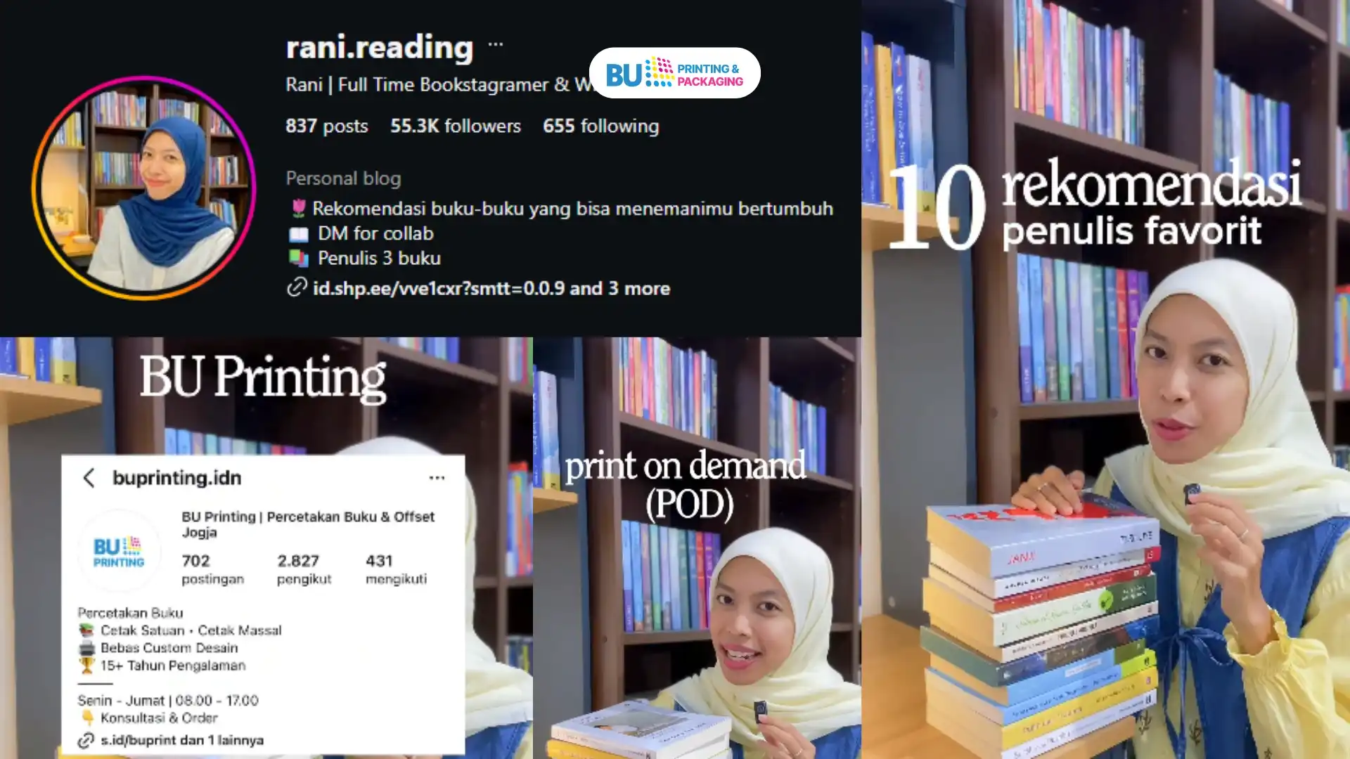 Rani Reading x BU Printing Dari Kecintaan Membaca hingga Cetak Buku