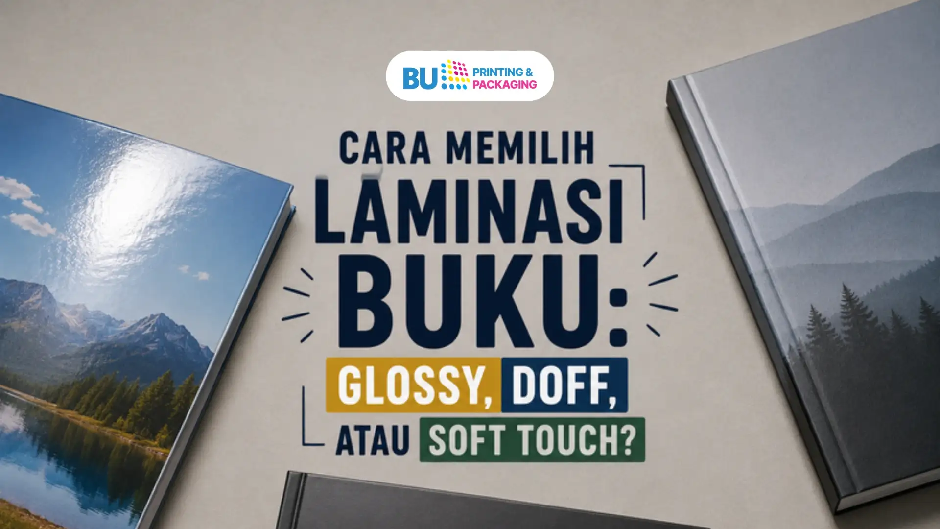 Cara Memilih Laminasi Buku Glossy, Doff, atau Soft Touch