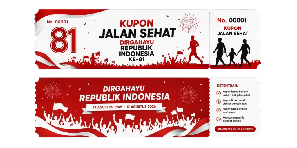 Cetak Kupon Jalan Sehat Lomba Kemerdekaan