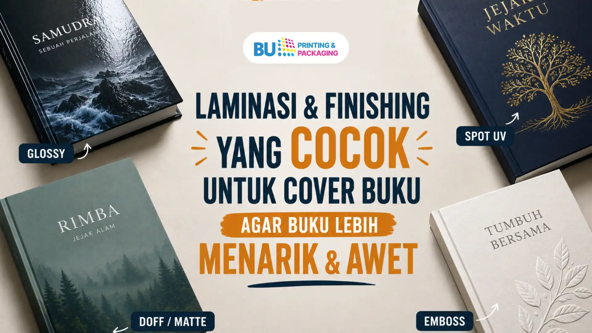 Laminasi & Finishing yang Cocok untuk Cover Buku Agar Buku Lebih Menarik dan Awet