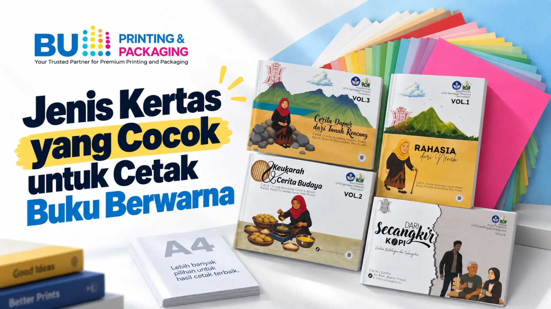 Jenis Kertas yang Cocok untuk Cetak Buku Berwarna