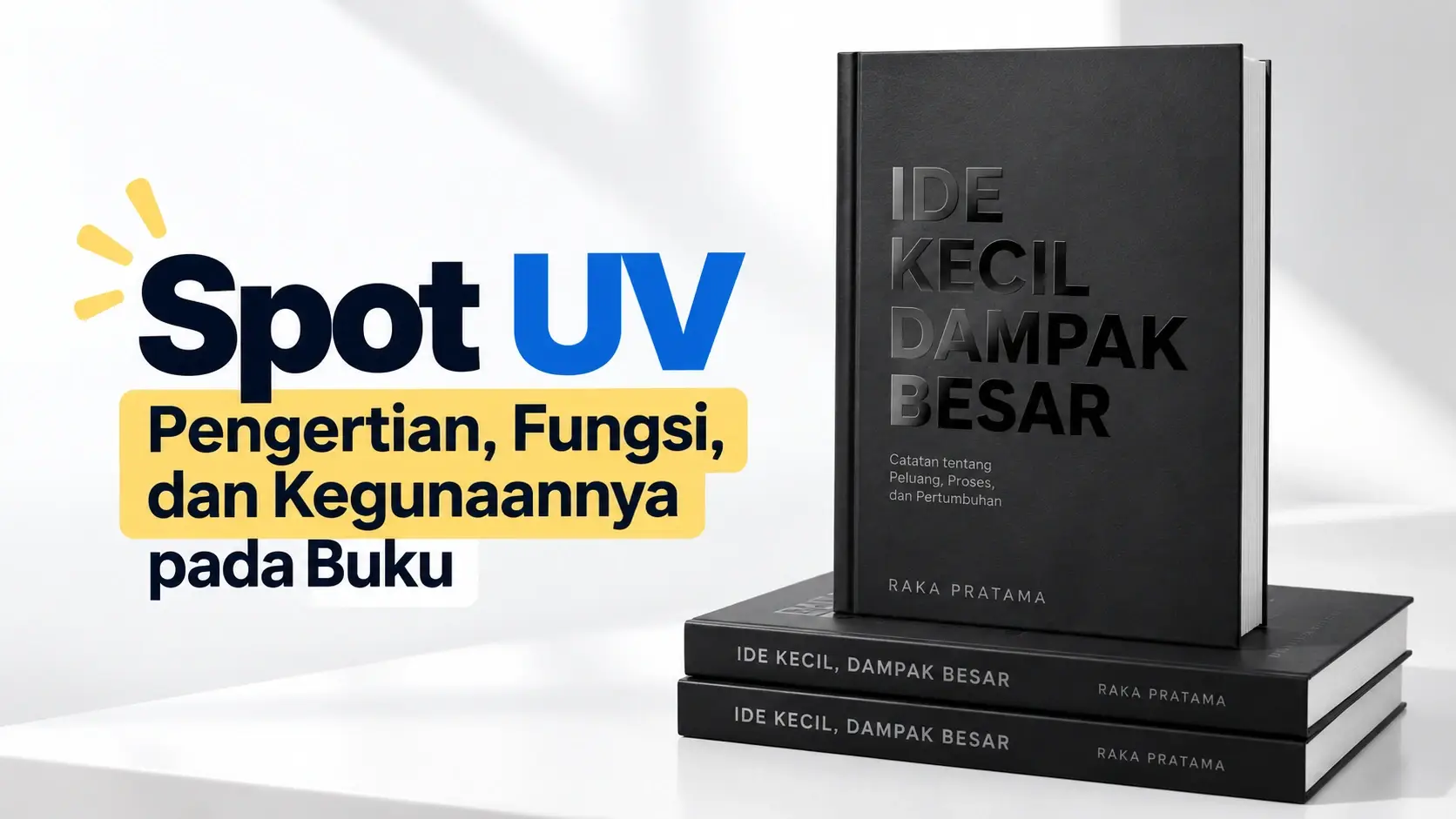 Spot UV Adalah Pengertian, Fungsi, dan Kegunaannya Pada Buku