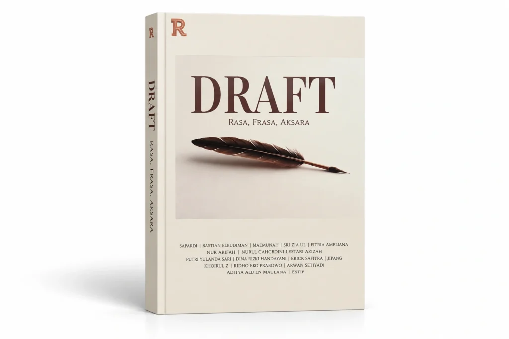 Visual LP Mockup Buku Novel - RASA, FRASA, AKSARA