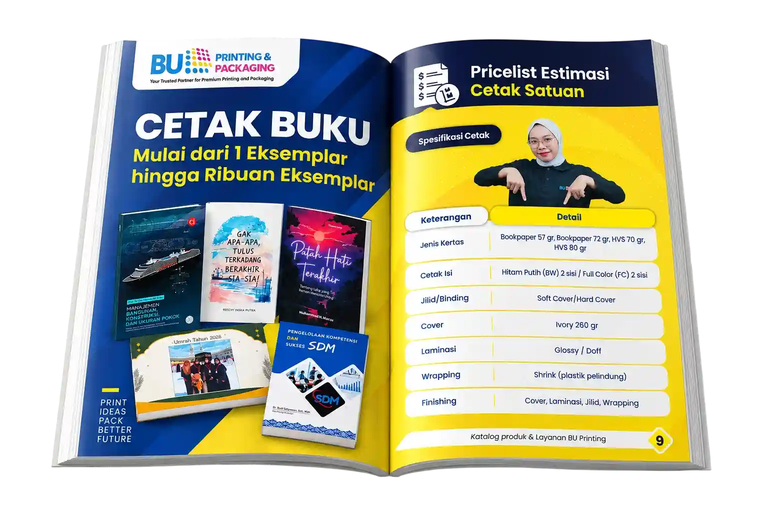 Visual Mockup LP Download Katalog Cetak Buku BU Printing September 2026