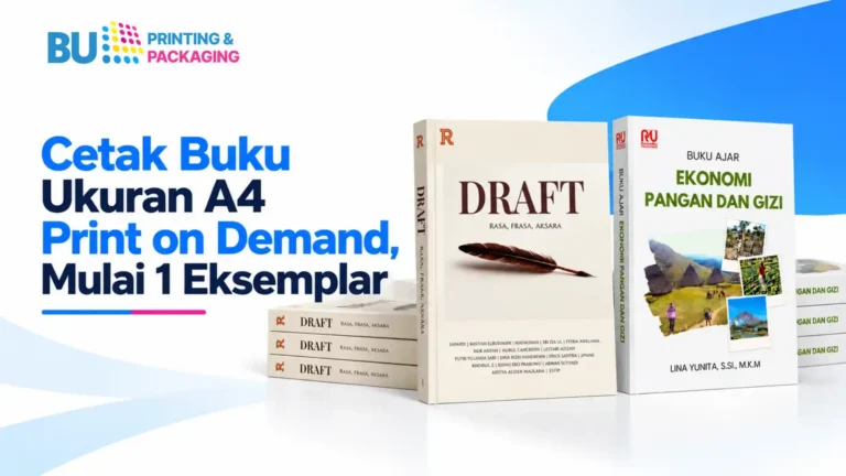 Cetak Buku Ukuran A4 Print on Demand, Mulai 1 Eksemplar