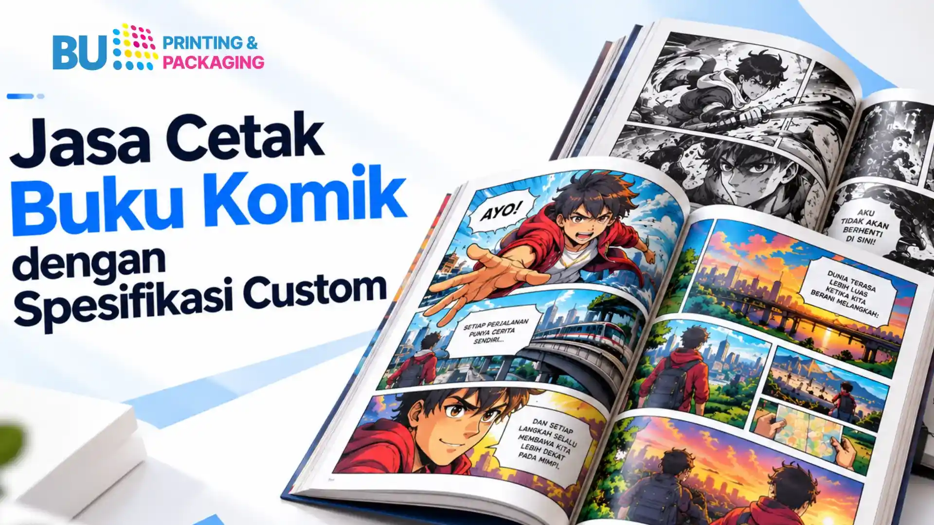 Jasa Cetak Buku Komik dengan Spesifikasi Custom