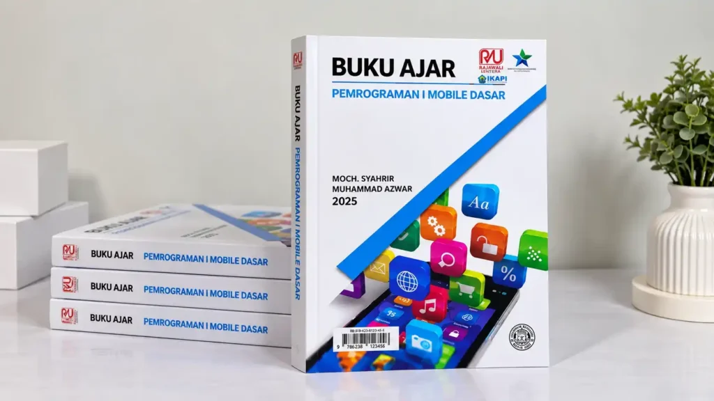 Visual LP Mockup Buku Ajar Mobile Dasar