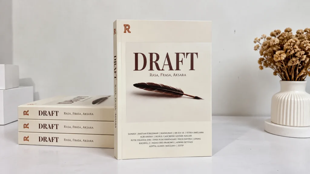 Visual LP Mockup Buku Novel - RASA, FRASA, AKSARA